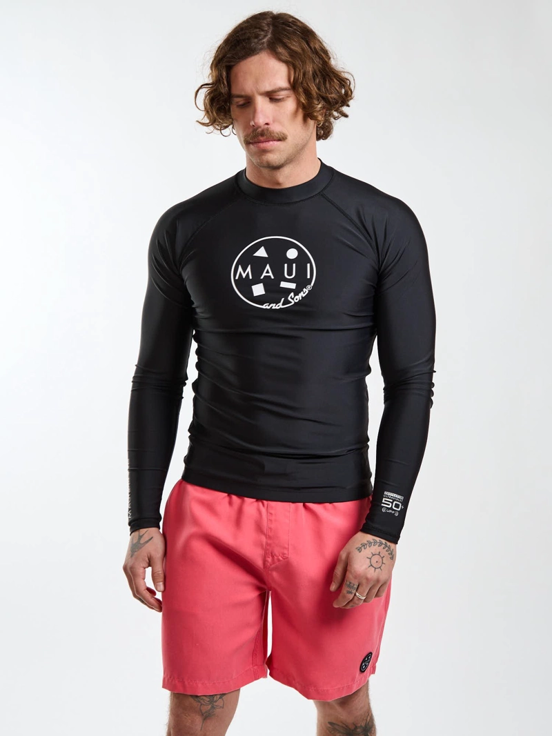 POLERA UVP TROPIC NEGRO HOMBRE MAUI AND SONS - 8