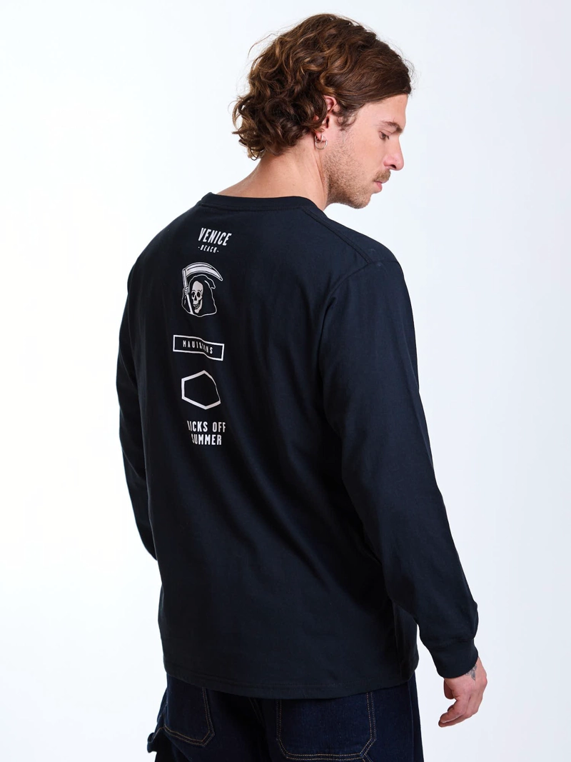 POLERA ML SPIRIT NEGRO HOMBRE MAUI AND SONS - 2