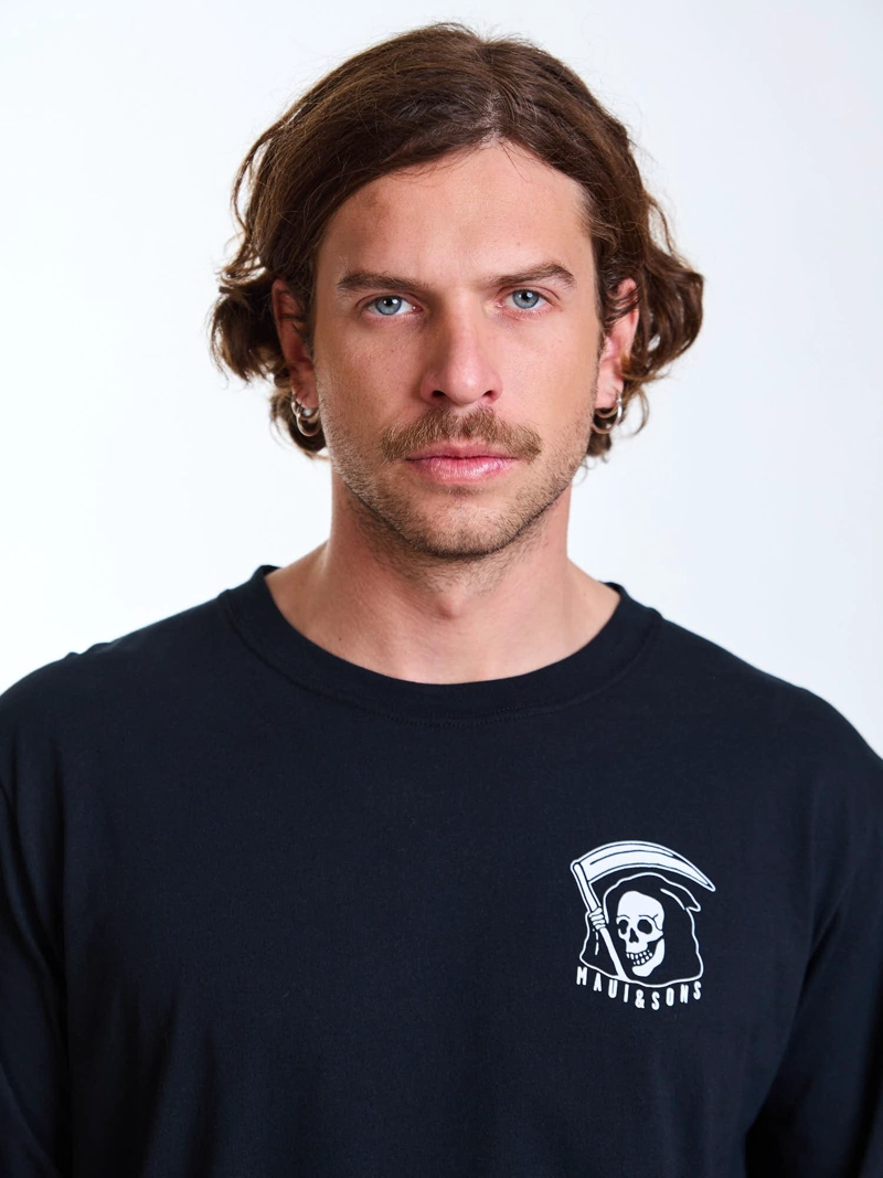 POLERA ML SPIRIT NEGRO HOMBRE MAUI AND SONS - 5