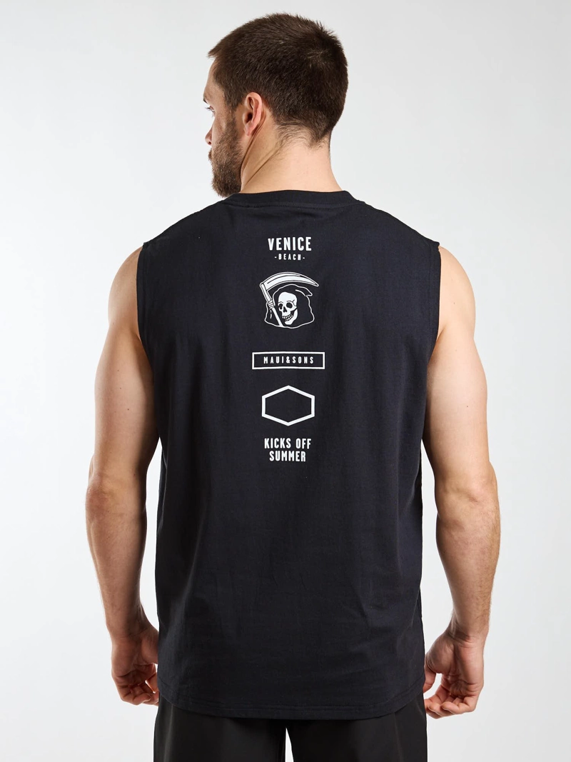 POLERA SM SALTY NEGRO HOMBRE MAUI AND SONS - 2