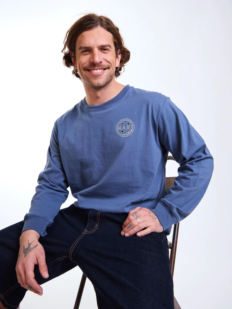 POLERA ML SANDY CELESTE HOMBRE MAUI AND SONS - 8