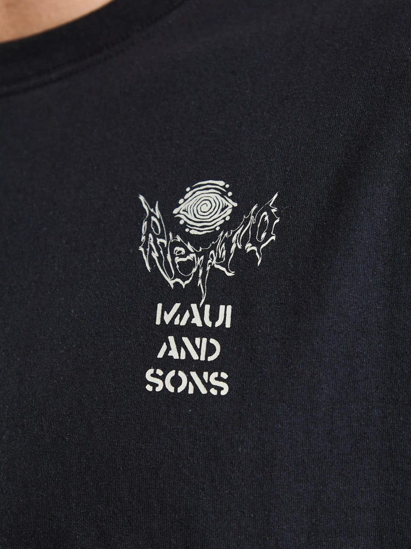 POLERA SM VISION WAVE NEGRO HOMBRE MAUI AND SONS - 6