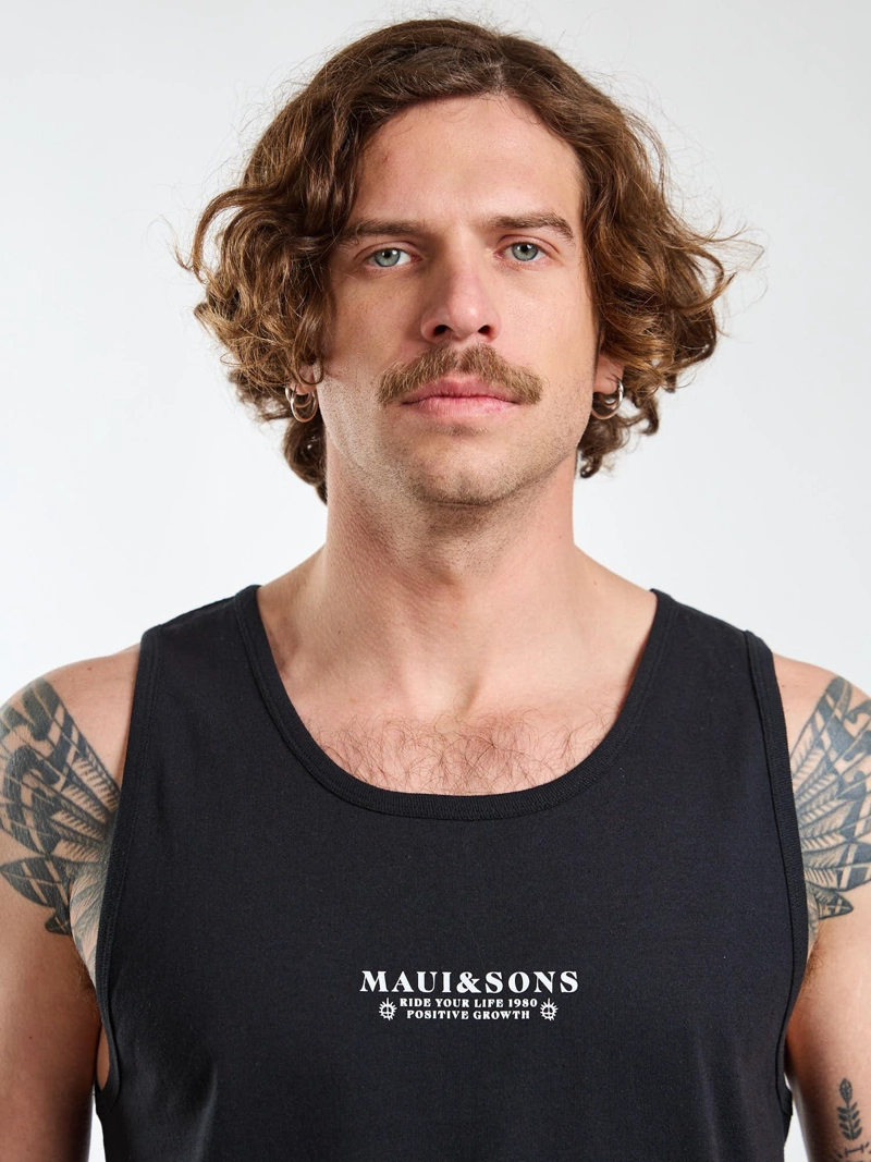 POLERA SM FLOW NEGRO HOMBRE MAUI AND SONS - 4