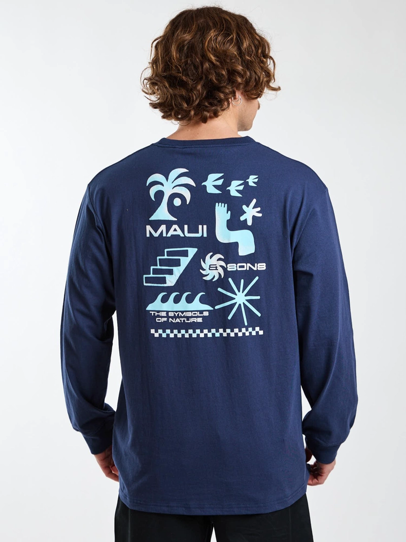 POLERA ML SUN AZUL HOMBRE MAUI AND SONS - 2
