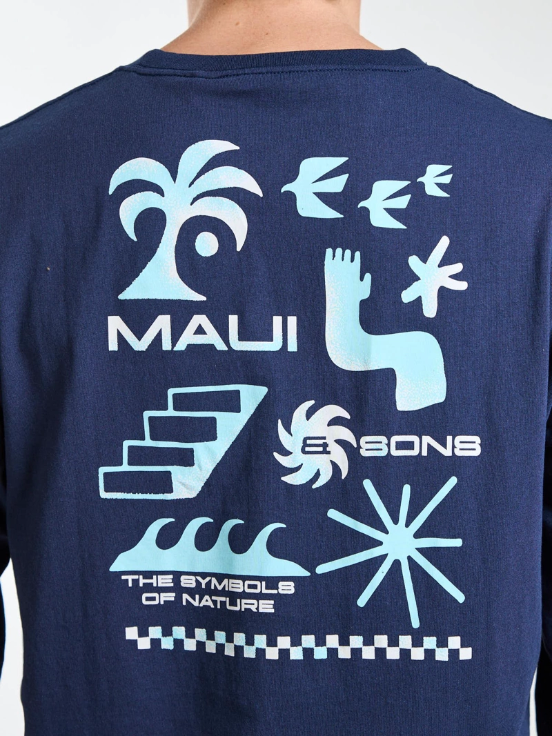 POLERA ML SUN AZUL HOMBRE MAUI AND SONS - 4