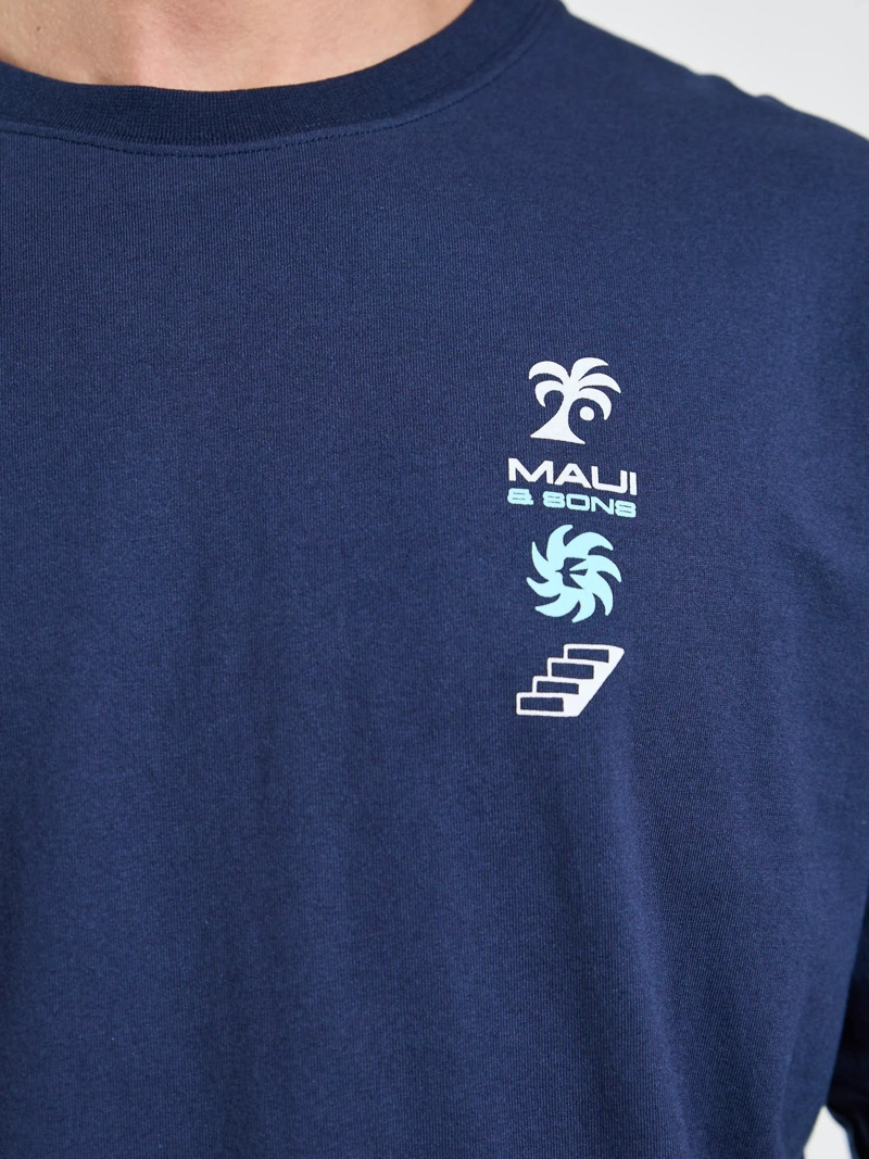 POLERA ML SUN AZUL HOMBRE MAUI AND SONS - 6