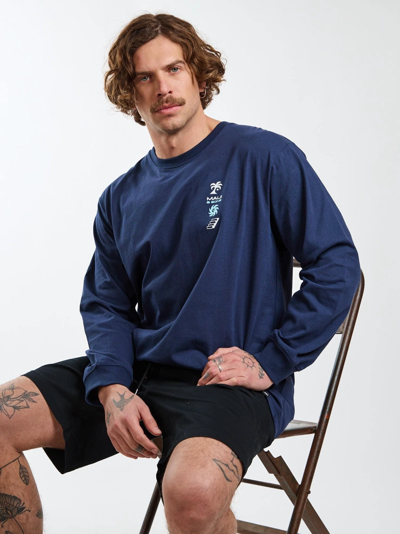 POLERA ML SUN AZUL HOMBRE MAUI AND SONS - 8