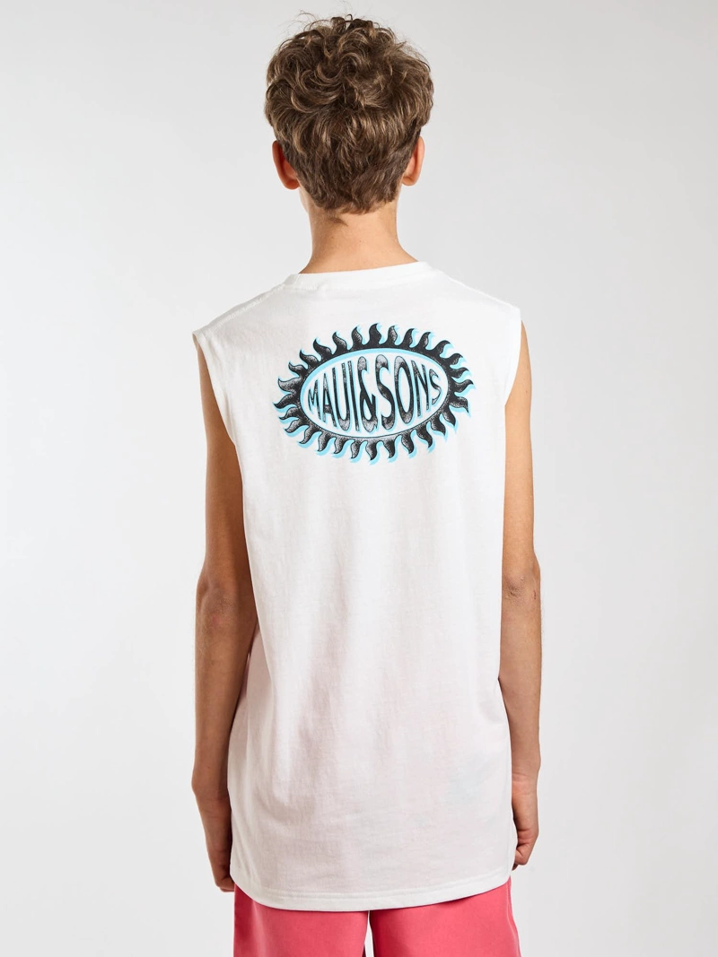 POLERA SM SHORELINE BLANCO INFANTIL MAUI AND SONS - 2