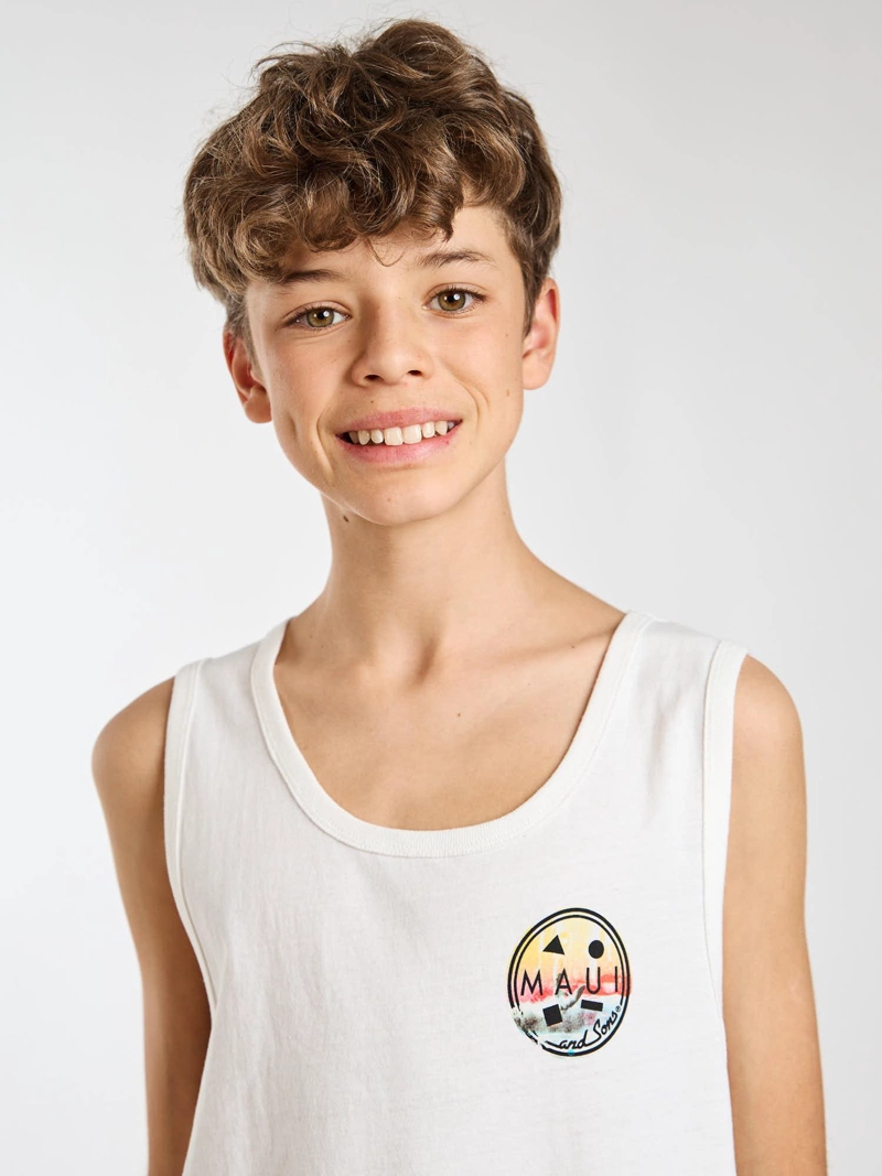 POLERA SM SEASIDE BLANCO INFANTIL MAUI AND SONS - 5