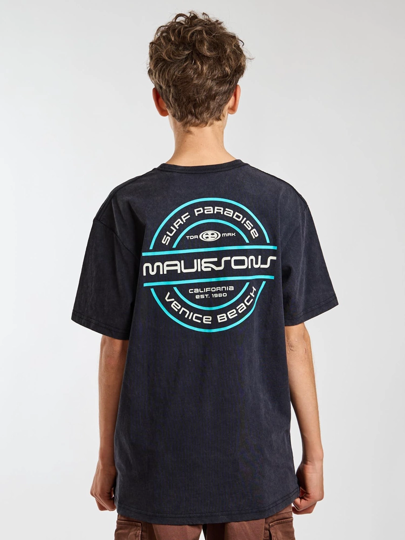 POLERA MC HORIZON NEGRO INFANTIL MAUI AND SONS - 2