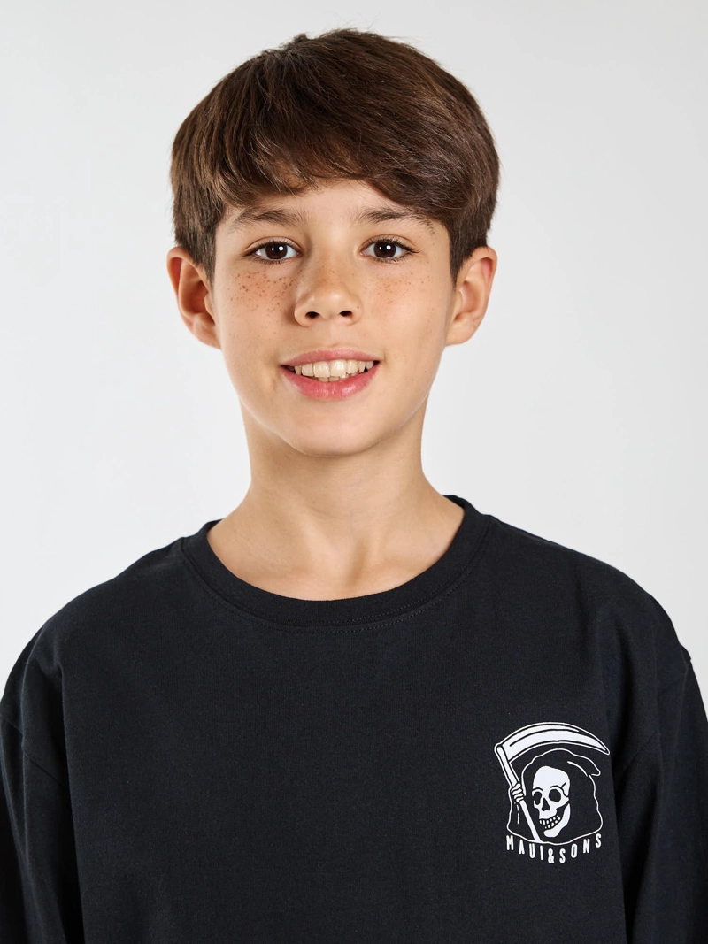 POLERA ML CALIFORNIA NEGRO INFANTIL MAUI AND SONS - 4