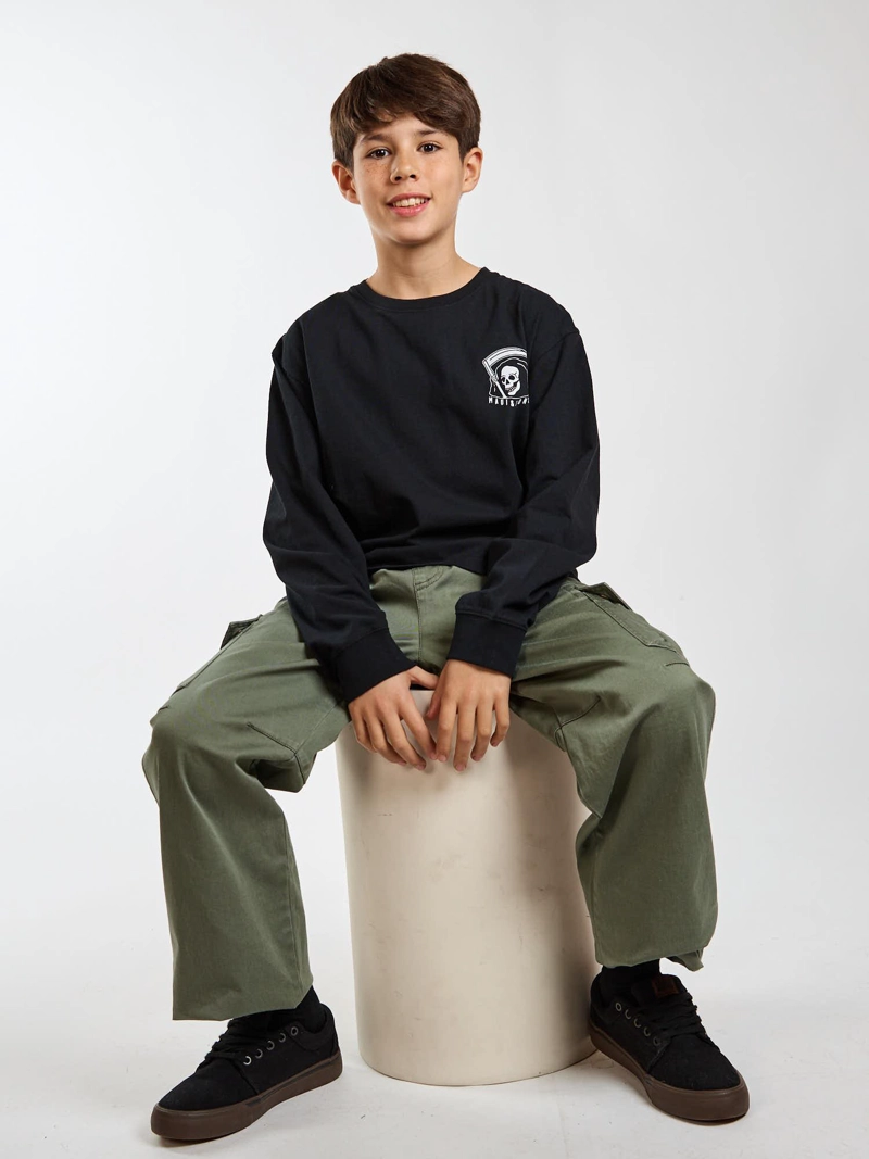 POLERA ML CALIFORNIA NEGRO INFANTIL MAUI AND SONS - 8