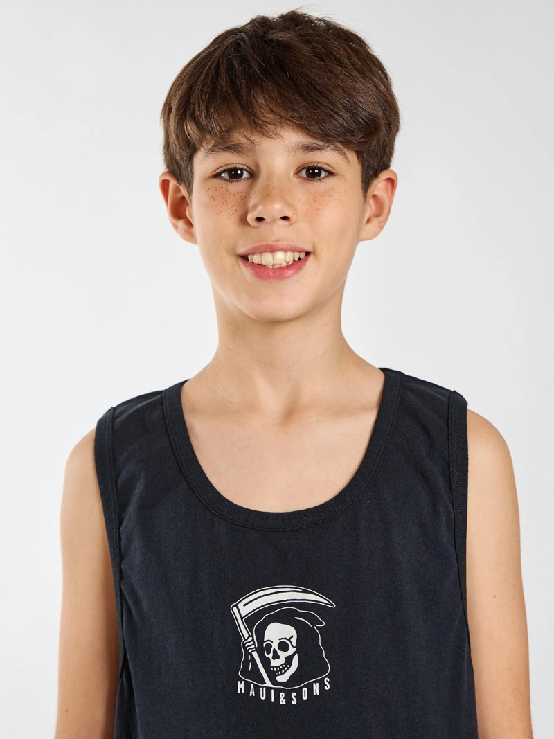 POLERA SM SURFSIDE NEGRO INFANTIL MAUI AND SONS - 4