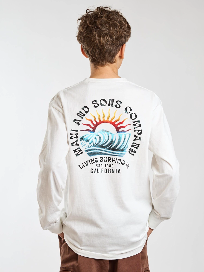 POLERA ML MALIBU BLANCO INFANTIL MAUI AND SONS - 2