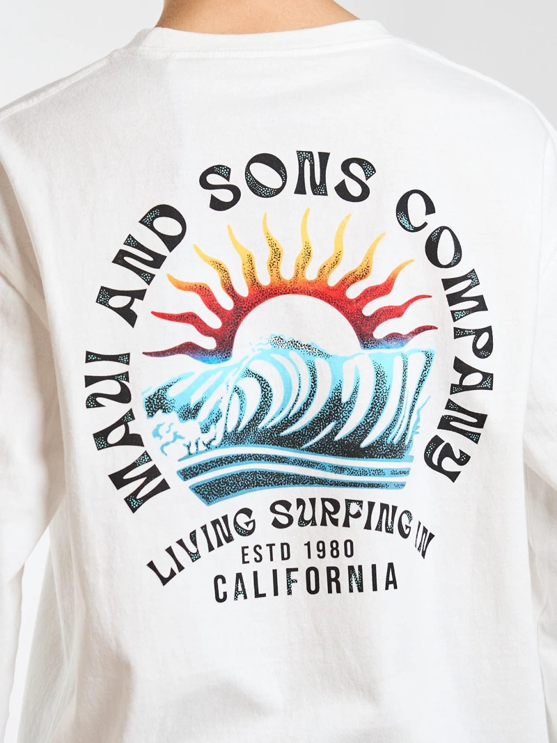 POLERA ML MALIBU BLANCO INFANTIL MAUI AND SONS - 4