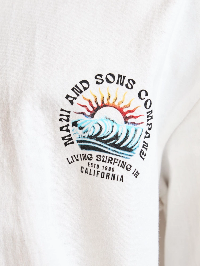 POLERA ML MALIBU BLANCO INFANTIL MAUI AND SONS - 6