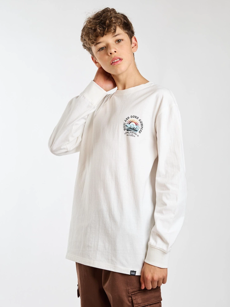 POLERA ML MALIBU BLANCO INFANTIL MAUI AND SONS - 7