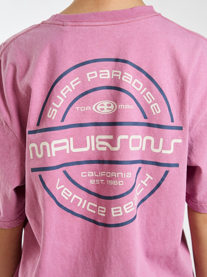 POLERA MC HORIZON ROSADO INFANTIL MAUI AND SONS - 4