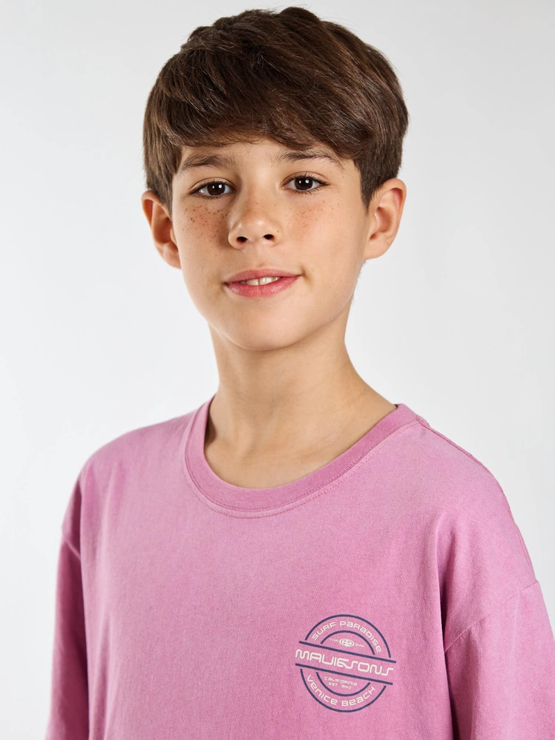 POLERA MC HORIZON ROSADO INFANTIL MAUI AND SONS - 5