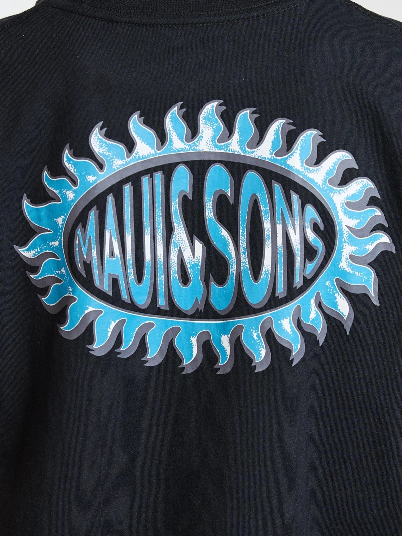 POLERA MC SUNBURST NEGRO INFANTIL MAUI AND SONS - 4