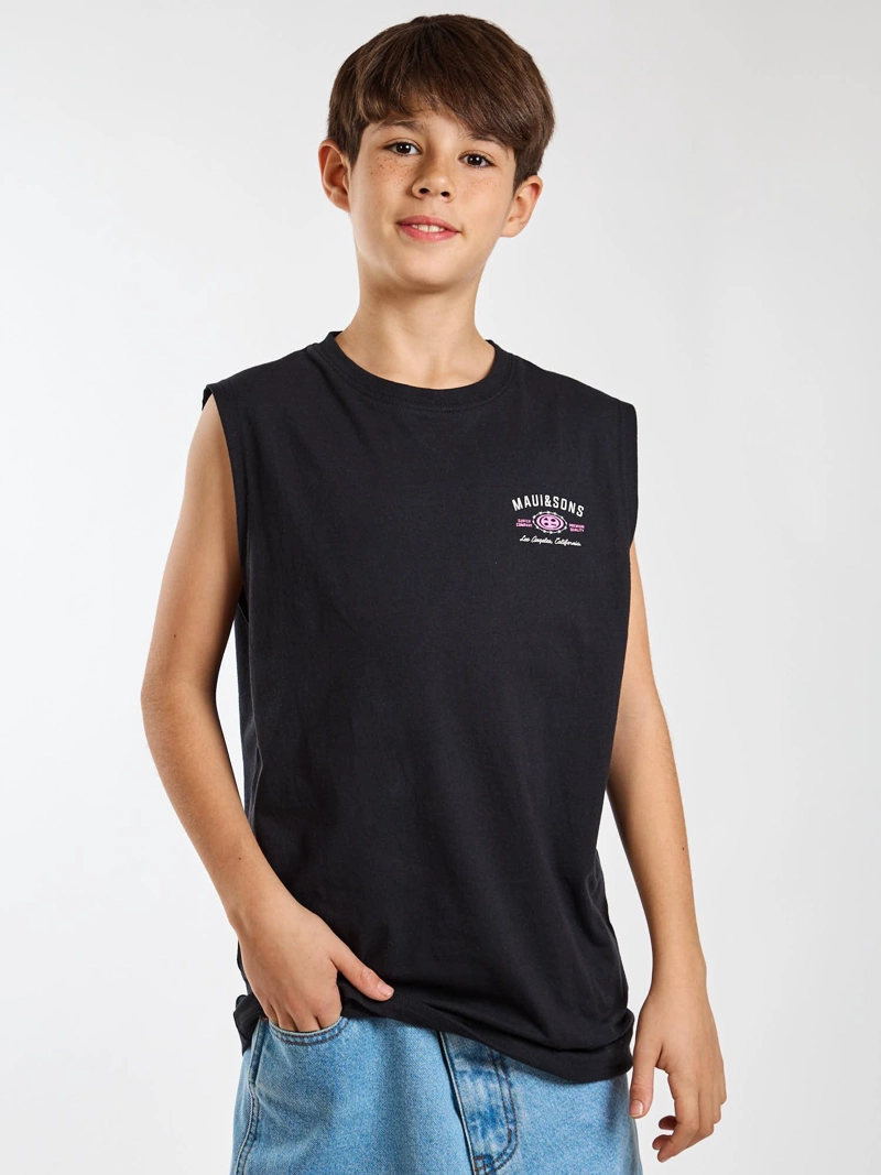 POLERA SM BOARDWALK NEGRO INFANTIL MAUI AND SONS - 1