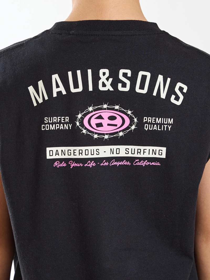 POLERA SM BOARDWALK NEGRO INFANTIL MAUI AND SONS - 4