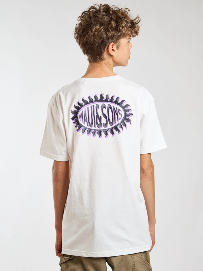 POLERA MC SUNBURST BLANCO INFANTIL MAUI AND SONS - 2