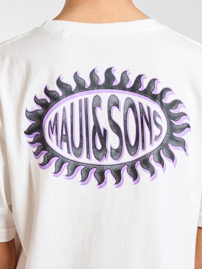 POLERA MC SUNBURST BLANCO INFANTIL MAUI AND SONS - 4