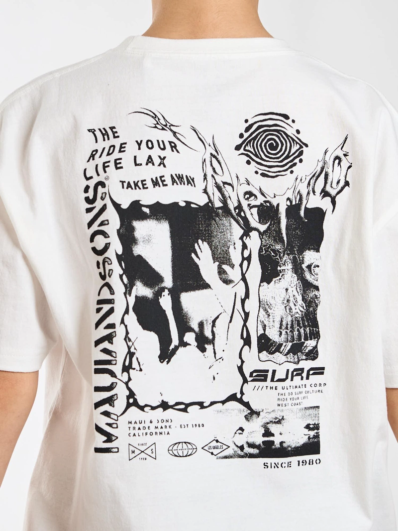 POLERA MC AQUA BLANCO INFANTIL MAUI AND SONS - 4