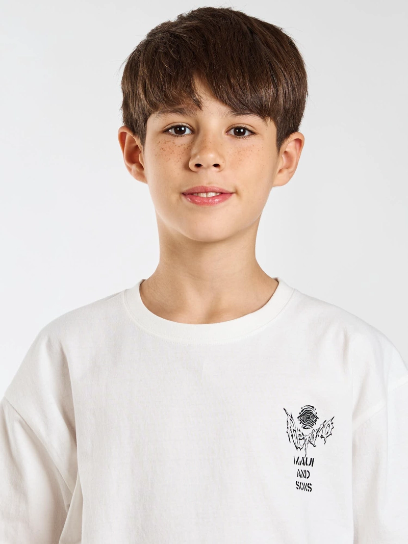 POLERA MC AQUA BLANCO INFANTIL MAUI AND SONS - 5