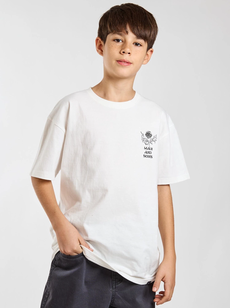 POLERA MC AQUA BLANCO INFANTIL MAUI AND SONS - 7