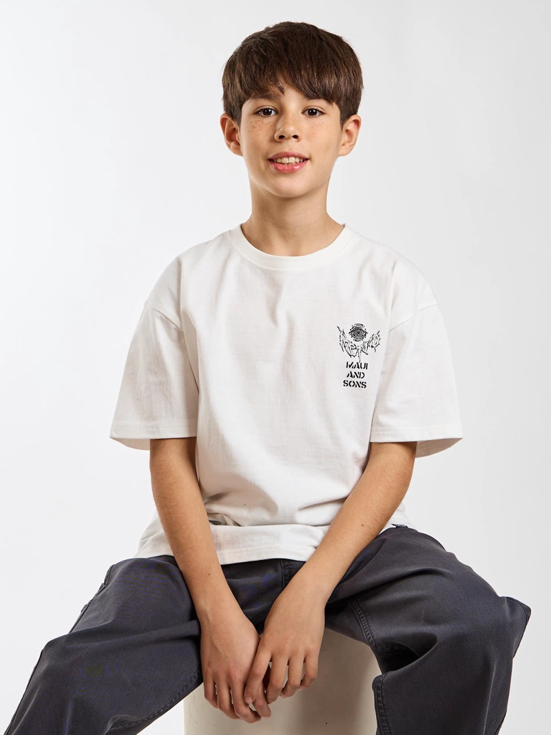 POLERA MC AQUA BLANCO INFANTIL MAUI AND SONS - 8