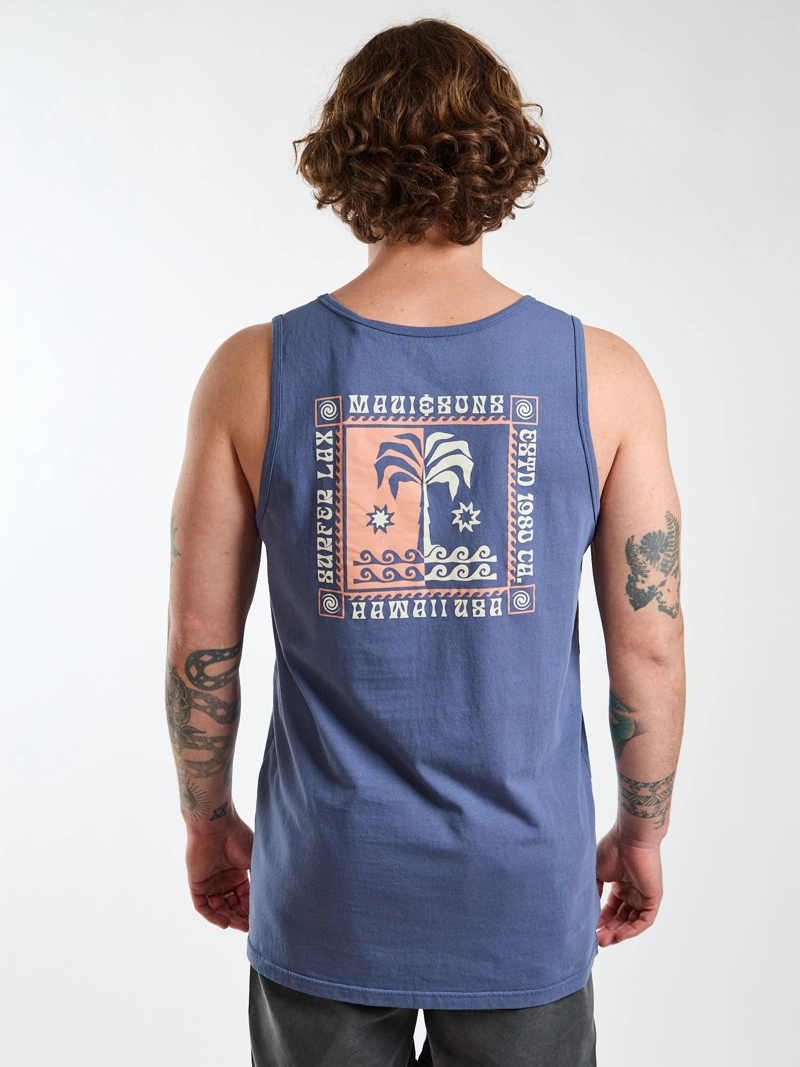 POLERA SM SURFER LAX CELESTE HOMBRE MAUI AND SONS - 2