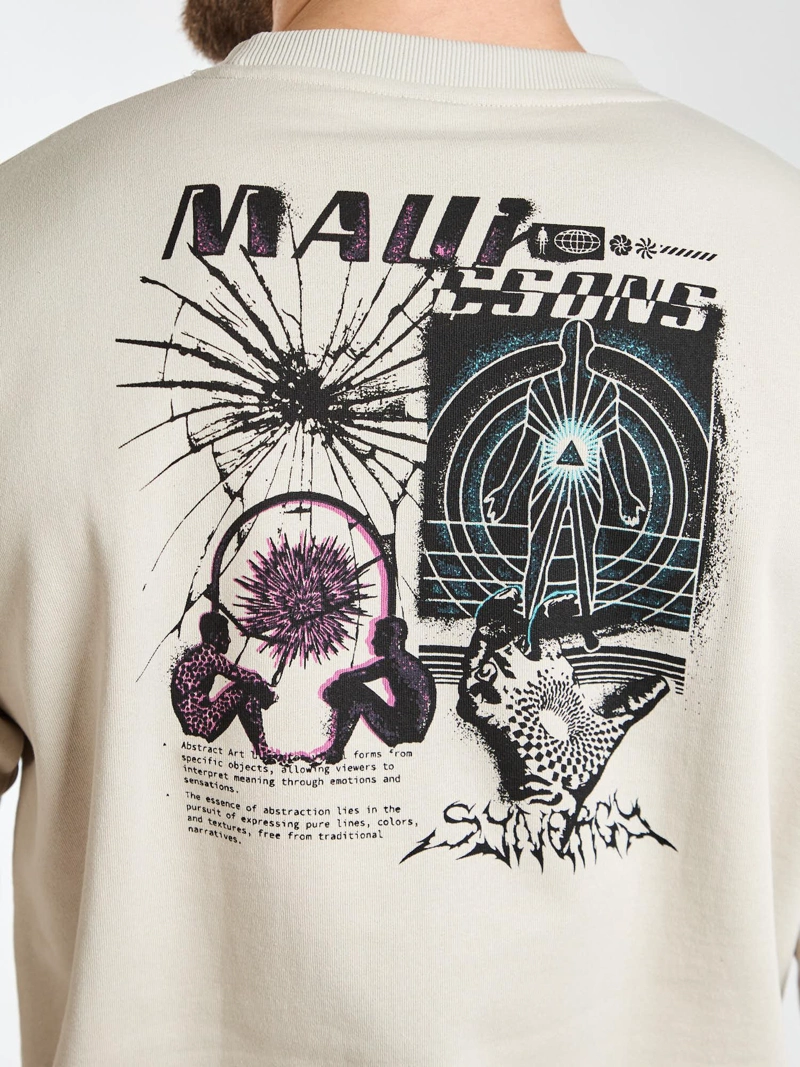 POLERON CR PALMS BEIGE HOMBRE MAUI AND SONS - 4