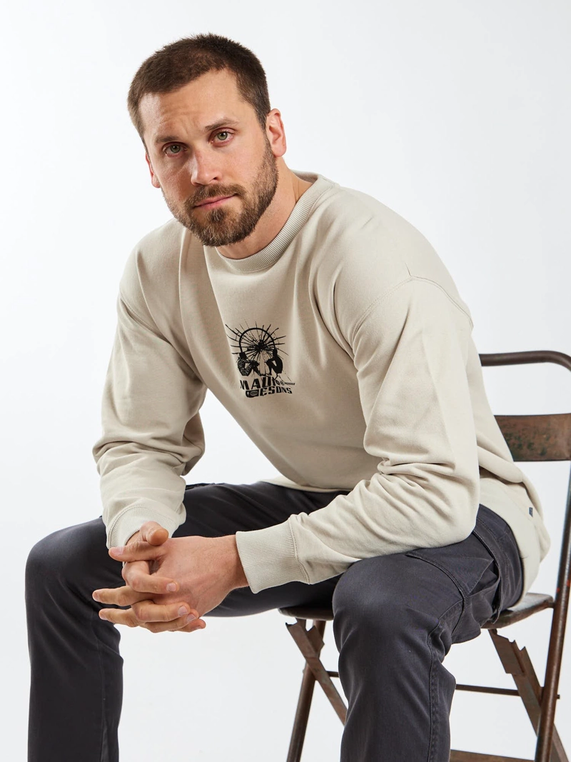 POLERON CR PALMS BEIGE HOMBRE MAUI AND SONS - 7