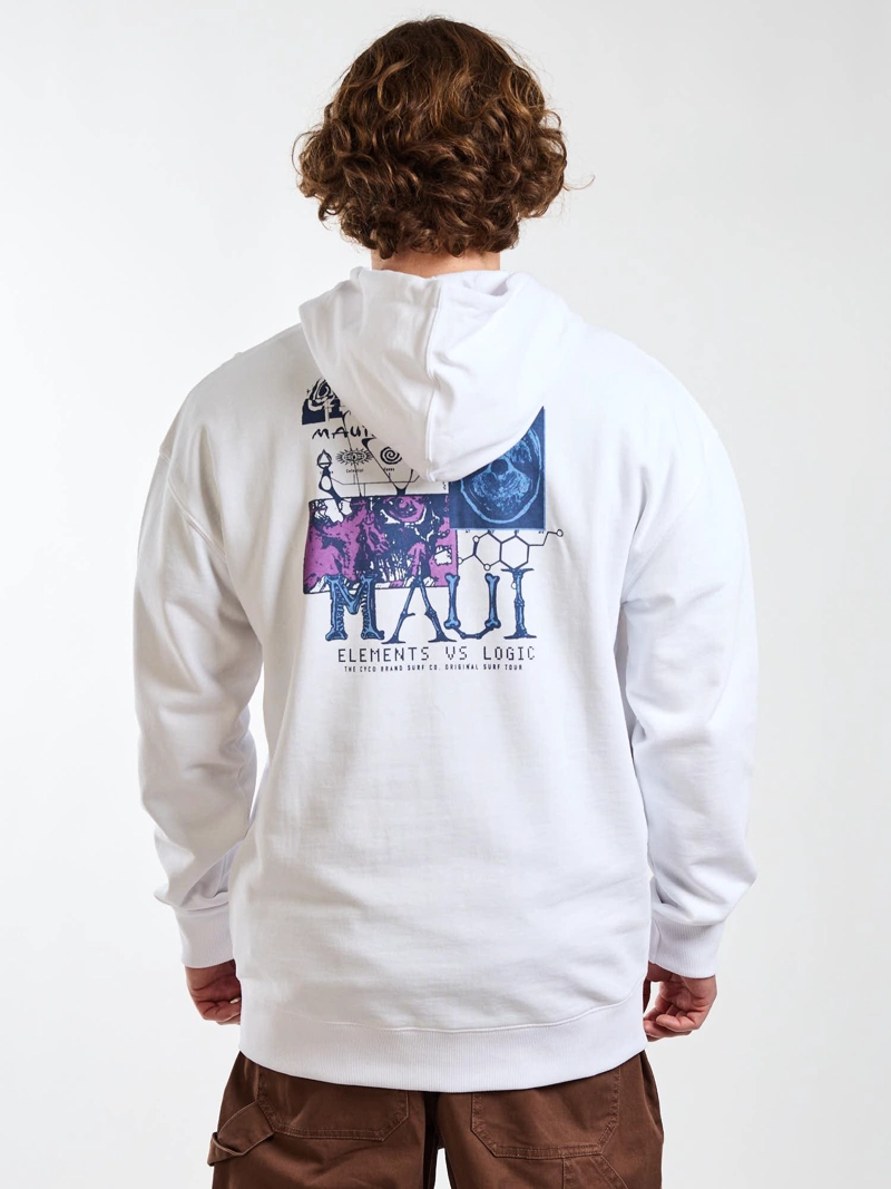 POLERON CANGURO SHORE BLANCO HOMBRE MAUI AND SONS - 2