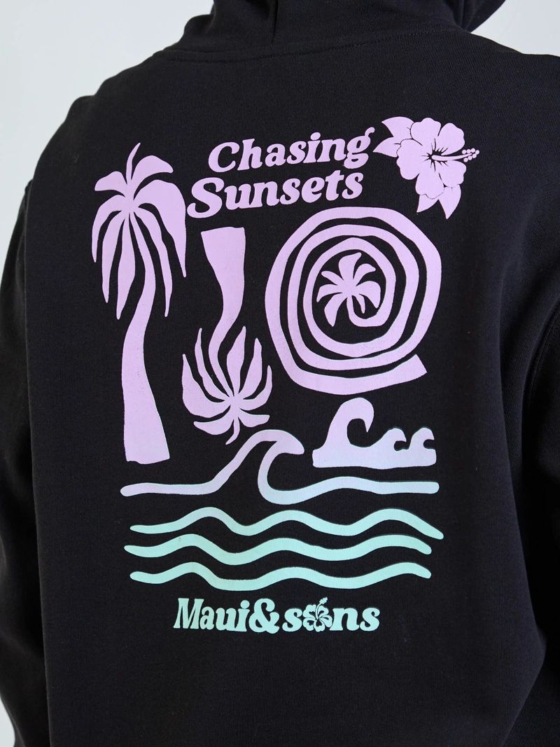 POLERON CANGURO MOKU NEGRO MUJER MAUI AND SONS - 4