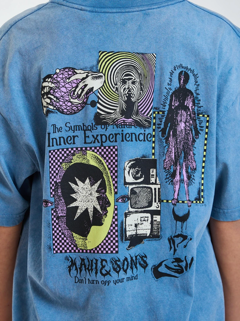 POLERA MC ENDLESS CELESTE INFANTIL MAUI AND SONS - 4