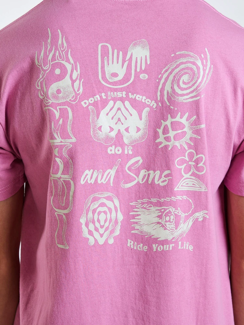 POLERA MC ISLAND ICONS ROSADO INFANTIL MAUI AND SONS - 4