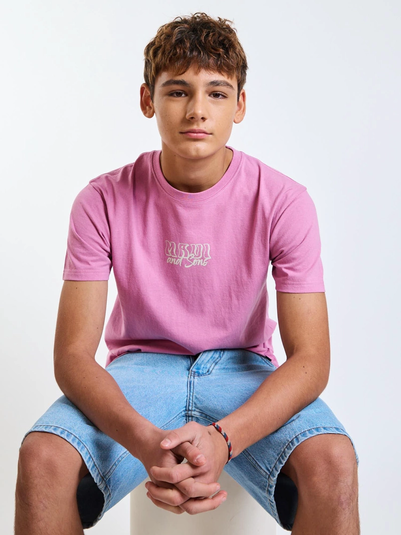 POLERA MC ISLAND ICONS ROSADO INFANTIL MAUI AND SONS - 8