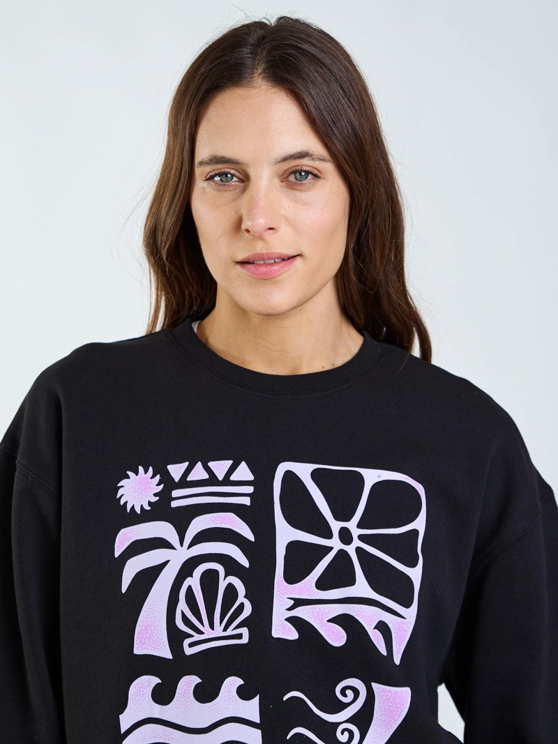 POLERON CR MAKAI NEGRO MUJER MAUI AND SONS - 5