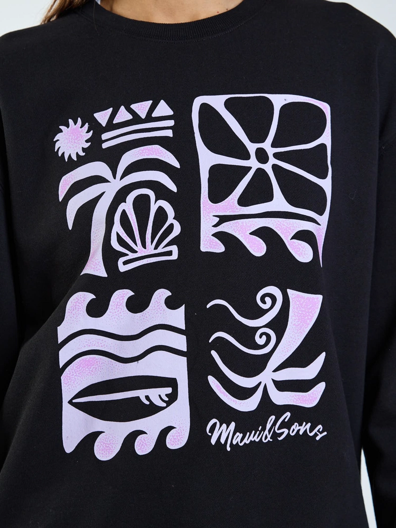 POLERON CR MAKAI NEGRO MUJER MAUI AND SONS - 6