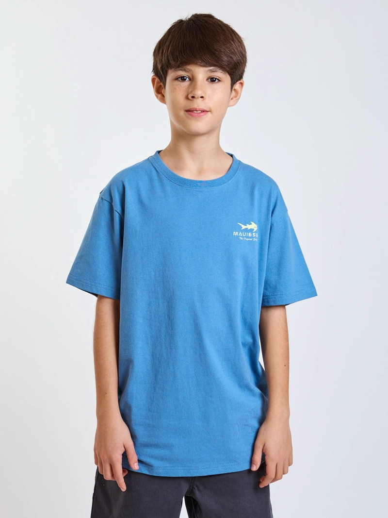 POLERA MC WILD CELESTE INFANTIL MAUI AND SONS - 1
