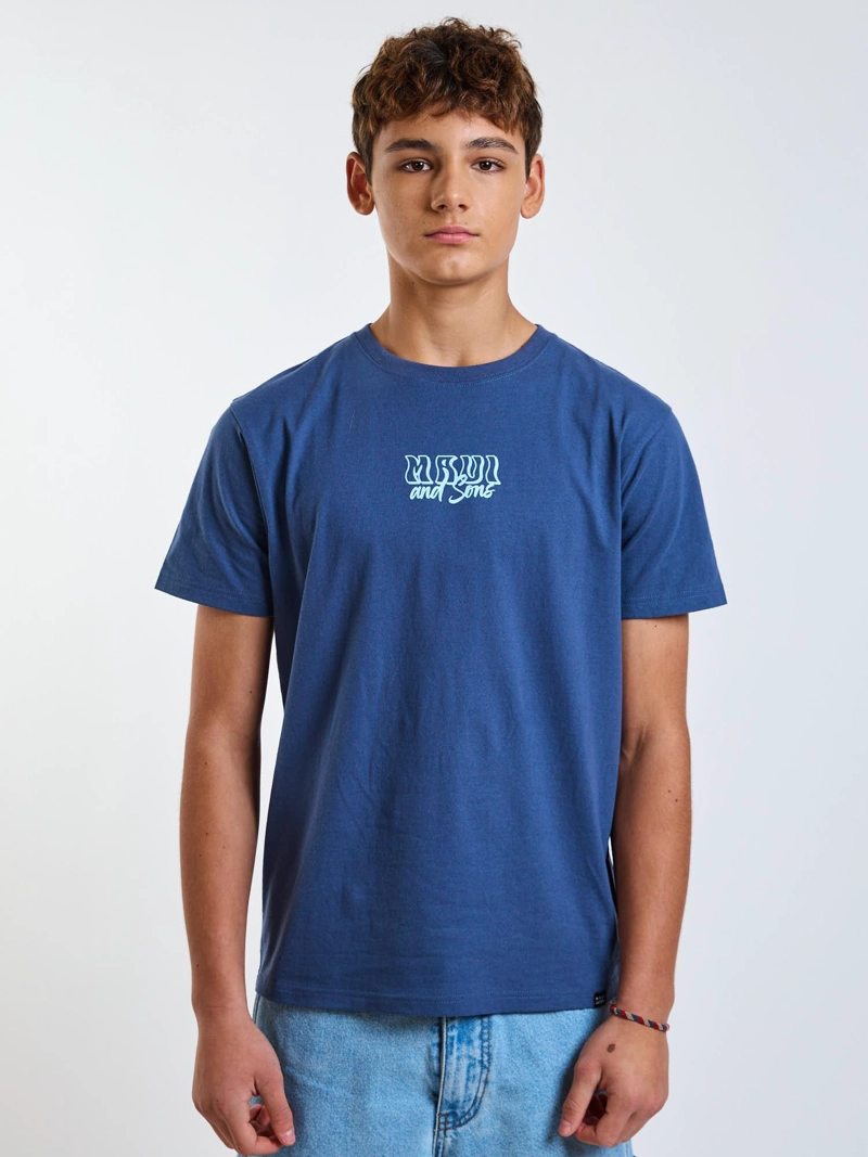 POLERA MC ISLAND ICONS AZUL INFANTIL MAUI AND SONS - 1