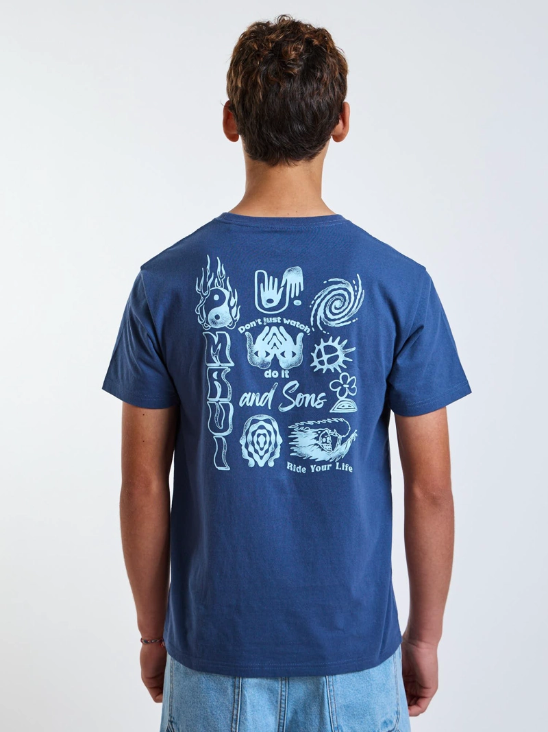 POLERA MC ISLAND ICONS AZUL INFANTIL MAUI AND SONS - 2