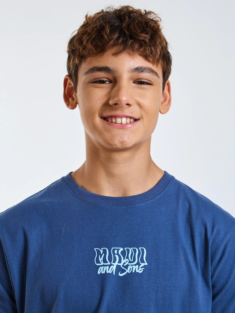 POLERA MC ISLAND ICONS AZUL INFANTIL MAUI AND SONS - 5