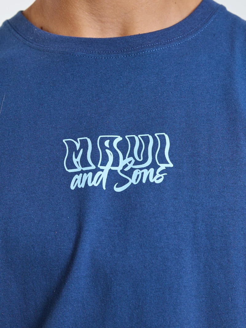 POLERA MC ISLAND ICONS AZUL INFANTIL MAUI AND SONS - 6