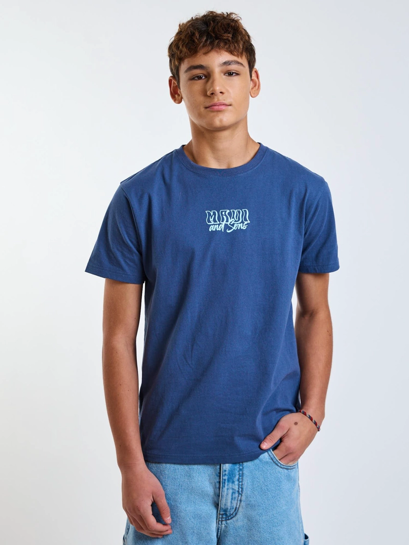 POLERA MC ISLAND ICONS AZUL INFANTIL MAUI AND SONS - 7