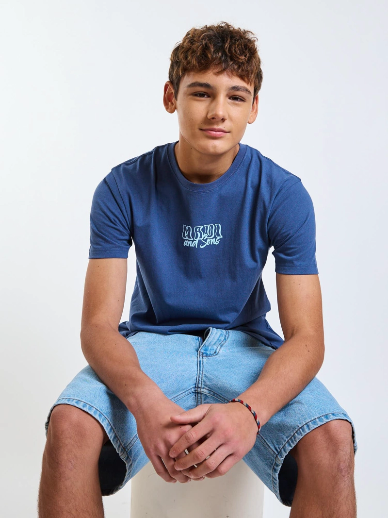POLERA MC ISLAND ICONS AZUL INFANTIL MAUI AND SONS - 8