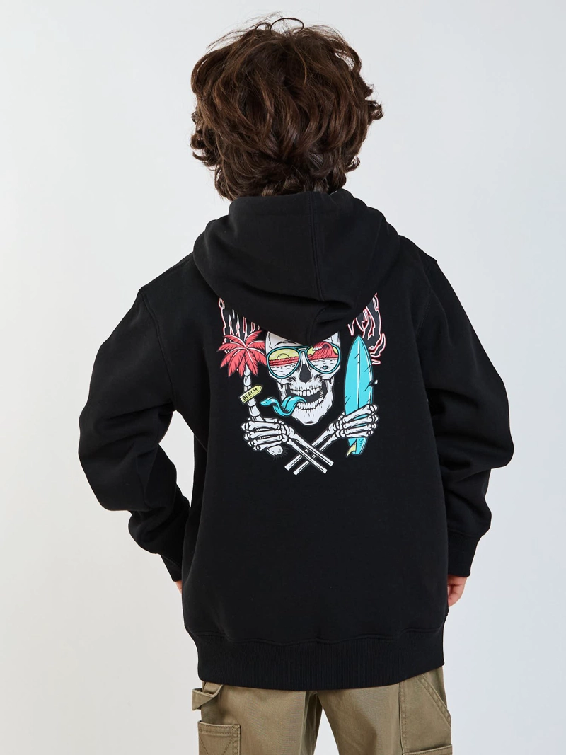 POLERON CANGURO HOKU NEGRO INFANTIL MAUI AND SONS - 2